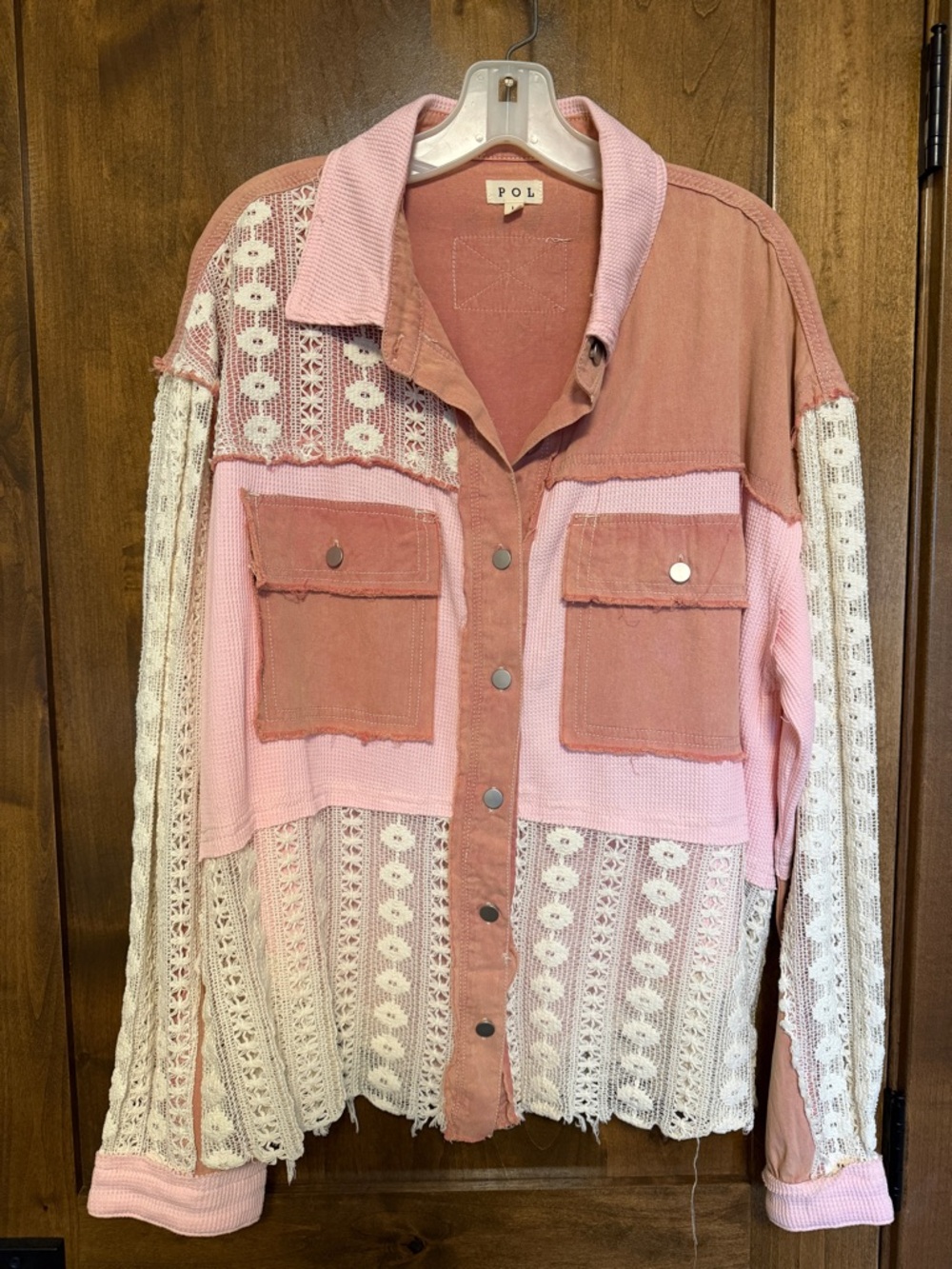 POL Pink Shacket - size L - NEW